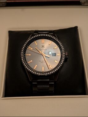 TAG Heuer Carrera Cara Delevingne Diamond Bezel Ladies Watch (WAR101B)
